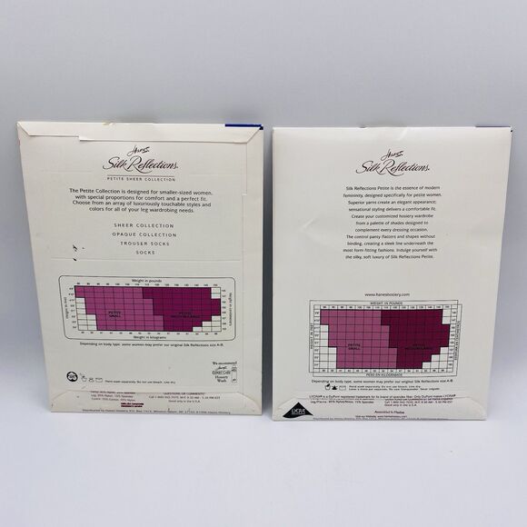 VTG Hanes Silk Reflect Sheer Control Top Reinforced Toe Tobacco/Pearl A37 Petite - Picture 2 of 2